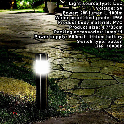 Luz Solar Cilíndrica para Jardín - Image 3