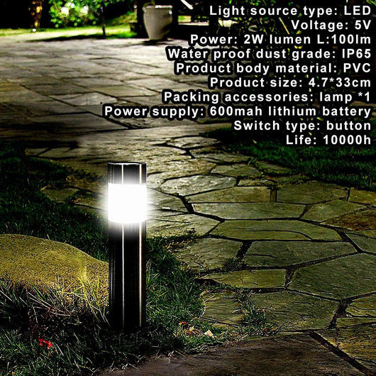 Luz Solar Cilíndrica para Jardín - Image 3