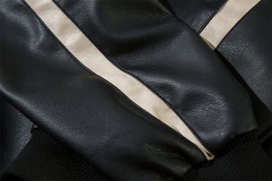 Chaqueta de Cuero Suelta con Letras Bordadas Estilo Europeo Americano - Image 24