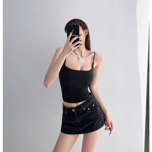 Camiseta de Algodón para Mujer con Sostén Acolchado Integrado - Image 3