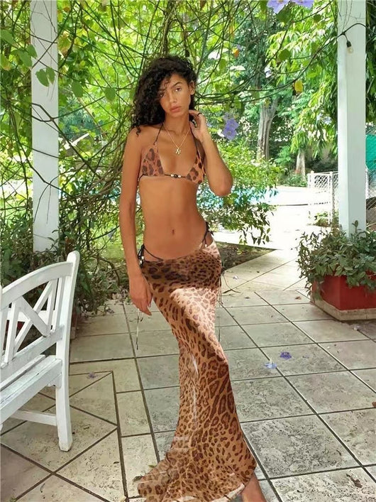 Traje de Baño Falda Estampada con Tirantes Ajustables - Image 5