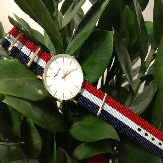 Reloj Deportivo Geneva con Correa de Lona - Elegancia y Funcionalidad para Hombre - Image 2