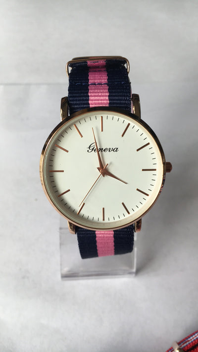 Reloj Deportivo Geneva con Correa de Lona - Elegancia y Funcionalidad para Hombre - Image 7