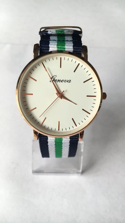 Reloj Deportivo Geneva con Correa de Lona - Elegancia y Funcionalidad para Hombre - Image 9