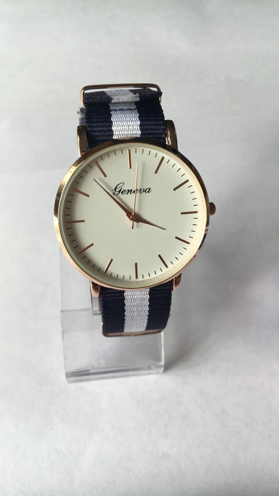 Reloj Deportivo Geneva con Correa de Lona - Elegancia y Funcionalidad para Hombre - Image 5