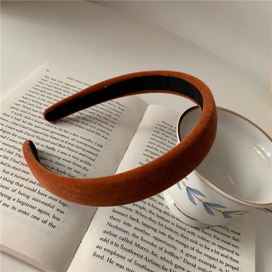 Diadema Retro de Satén con Esponja - Accesorio para Cabello Francés de Ancho Generoso - Image 30