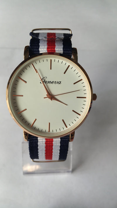 Reloj Deportivo Geneva con Correa de Lona - Elegancia y Funcionalidad para Hombre - Image 8