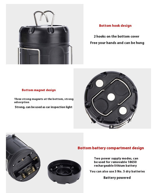 Lámpara de Camping Dual Power - Linterna LED para Tienda de Campaña - Image 6