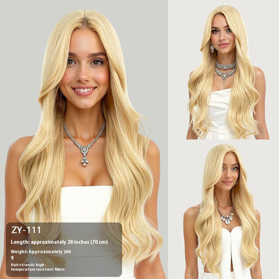 Peluca Larga Efecto Cabello Natural 60cm - Línea de Cabello Realista para Presentadoras - Image 8