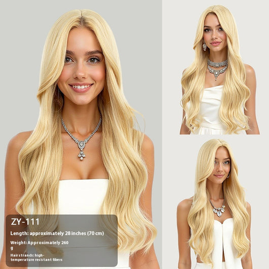 Peluca Larga Efecto Cabello Natural 60cm - Línea de Cabello Realista para Presentadoras - Image 8