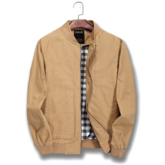 Chaqueta Casual de Algodón para Hombre - Estilo Beisbolero Ajustado - Image 6