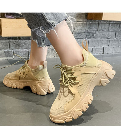 Zapatos Deportivos Casuales Plataforma con Cordones