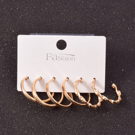 Set de Aretes Cuadrados en Aleación Metálica - Image 35
