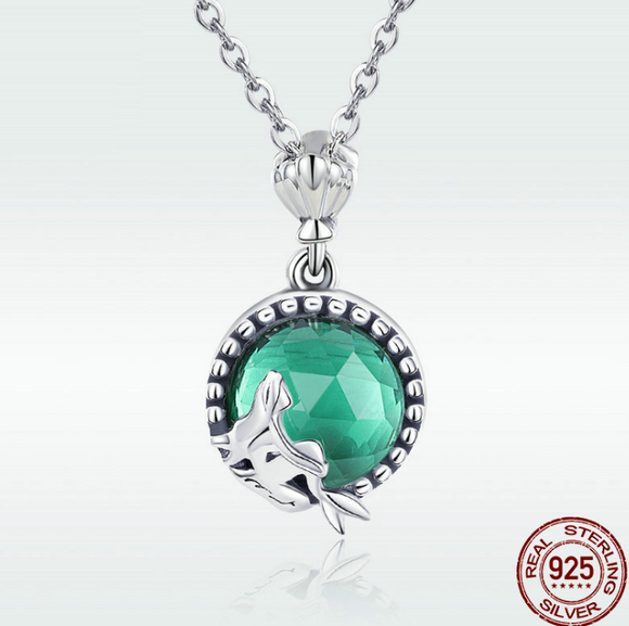 Aretes y Anillo Sirena en Plata 925 con Diamantes - Juego Elegante para Mujer