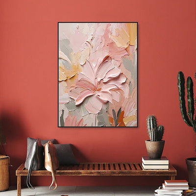 Cuadro Abstracto Flores Óleo Texturizado 3D Decoración Moderna para Hogar - Image 7