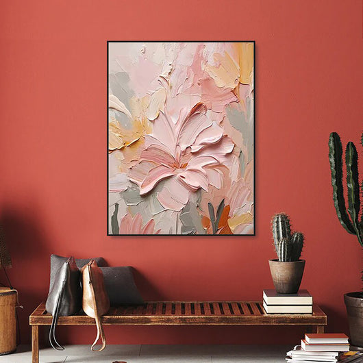 Cuadro Abstracto Flores Óleo Texturizado 3D Decoración Moderna para Hogar - Image 7