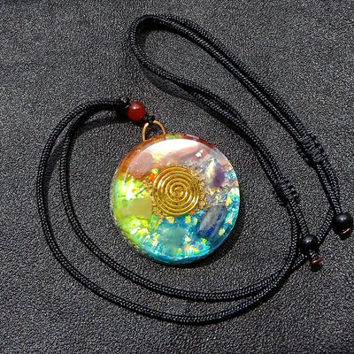 Colgante de Ágata Natural con Grava Semipreciosa Multicolor - Image 4