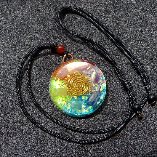 Colgante de Ágata Natural con Grava Semipreciosa Multicolor - Image 4