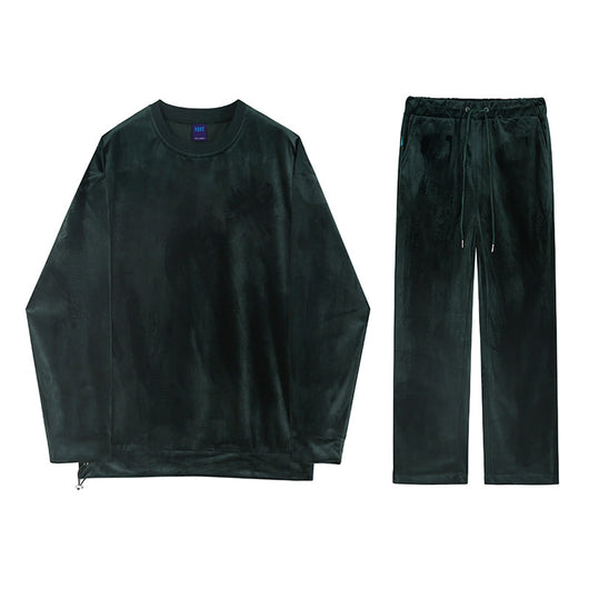 Conjunto Deportivo Casual para Hombre - Suéter y Chamarra de Color Sólido - Image 10