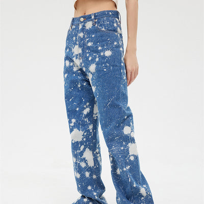 Jeans Rectos Estampado Tie Dye para Mujer - Image 13