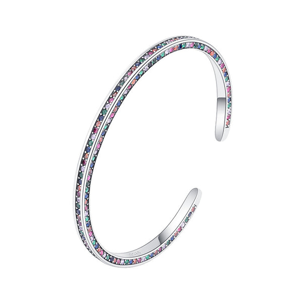 Pulsera de Plata 925 con Zirconia Arcoíris - Diseño Minimalista Luxury - Image 5