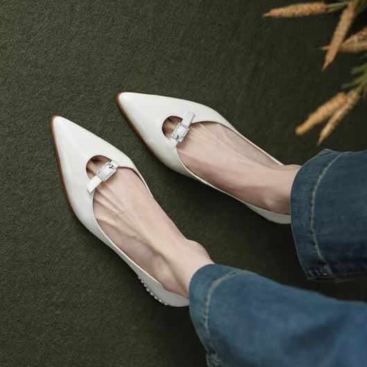 Zapatos de Cuero Elegantes con Punta Fina para Mujer - Image 10