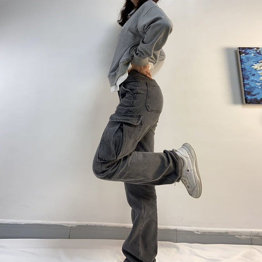 Jeans Casuales Multibolsillos con Efecto Desgastado - Image 7
