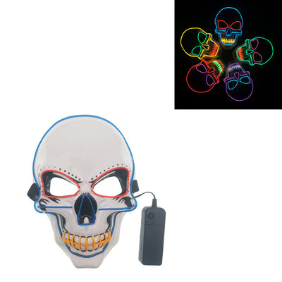 Máscara Calavera LED Resplandeciente con Líneas de Neón - Image 8