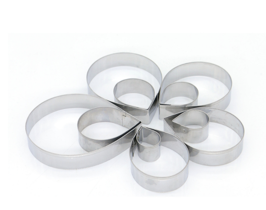 Juego de 10 Moldes Cortadores de Acero Inoxidable para Flores de Fondant