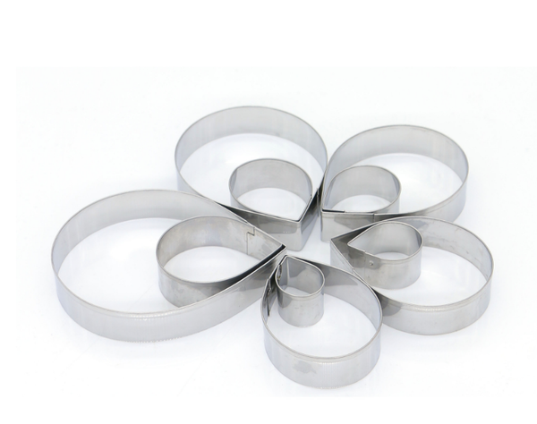Juego de 10 Moldes Cortadores de Acero Inoxidable para Flores de Fondant
