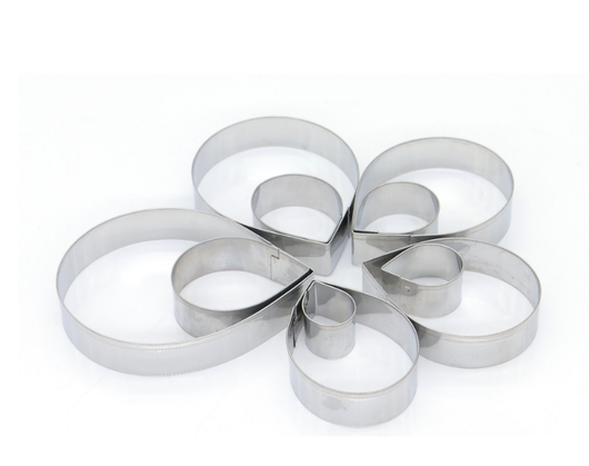 Juego de 10 Moldes Cortadores de Acero Inoxidable para Flores de Fondant