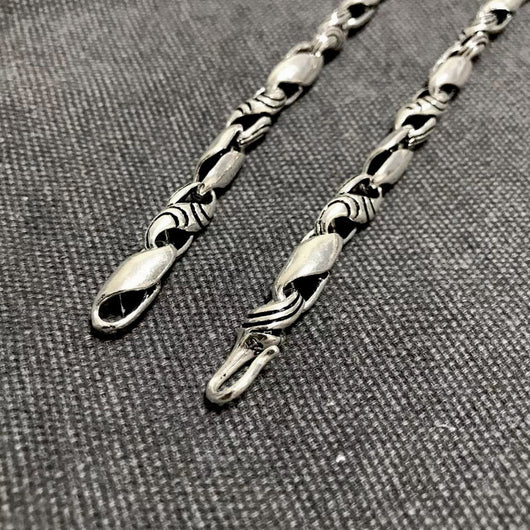 Collar Punk de Plata Esterlina con Rayas Personalidad - Image 10