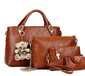 Juego de 4 Bolsas de Moda Coreana con Diseño en Relieve para Mujer - Image 5