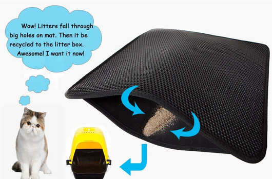 Tapete Atrapador de Arena para Gatos de Doble Capa EVA Impermeable - Image 6