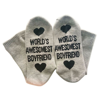 Calcetines Unisex de Algodón con Letras Divertidas - Regalo Perfecto para Parejas - Image 4