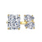 S925 Sterling Plateado High Carbon Rhinestone Ring Emerald DY120607SGWH Adjustable Opening