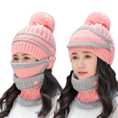Conjunto de Gorro y Bufanda Tejido en Algodón Cálido - Image 9