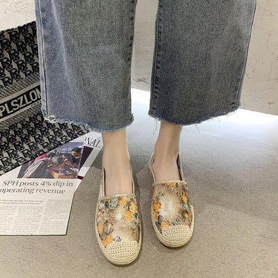 Zapatos Estilo Pescador con Estampado de Hierba para Mujer - Suela Plana - Image 5