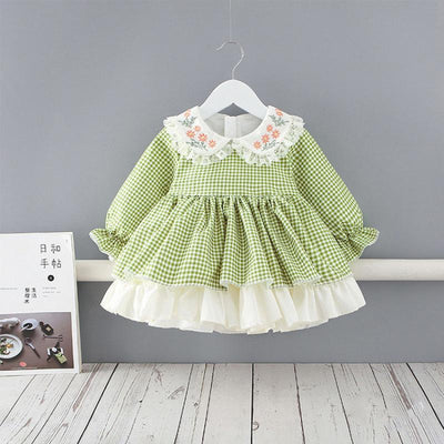 Vestido Infantil Estilo Pastoral de Manga Larga Princesa - Image 7
