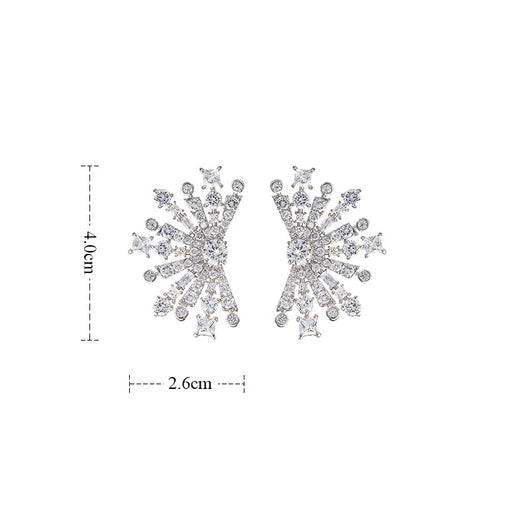 Aretes de Circonita con Diseño de Copo de Nieve Personalizados - Image 6