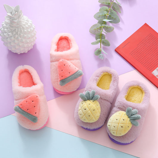 Pantuflas de Algodón Infantiles con Diseño de Frutas - Image 2