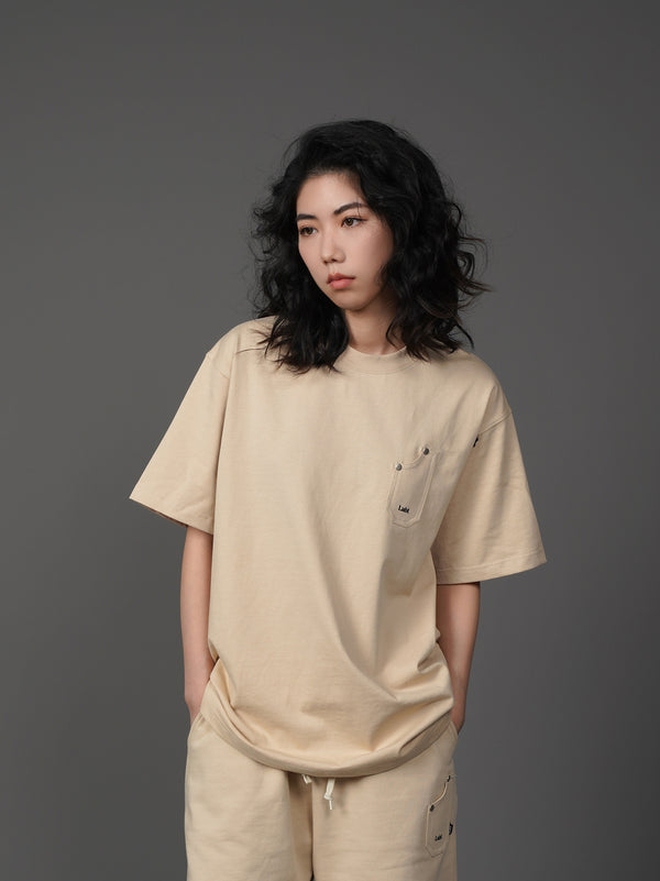 Camiseta Pareja Oversize Cuello Redondo Colores Lisos Manga Corta