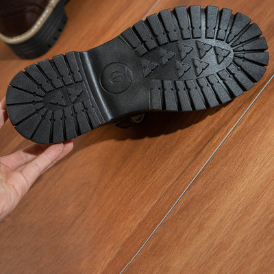 Zapatos de Tacón Retro Británico con Hebilla Calada - Image 17