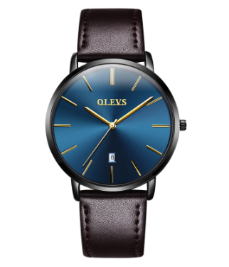 Reloj de Hombre con Calendario y Correa de Cuero Resistente al Agua - Image 4