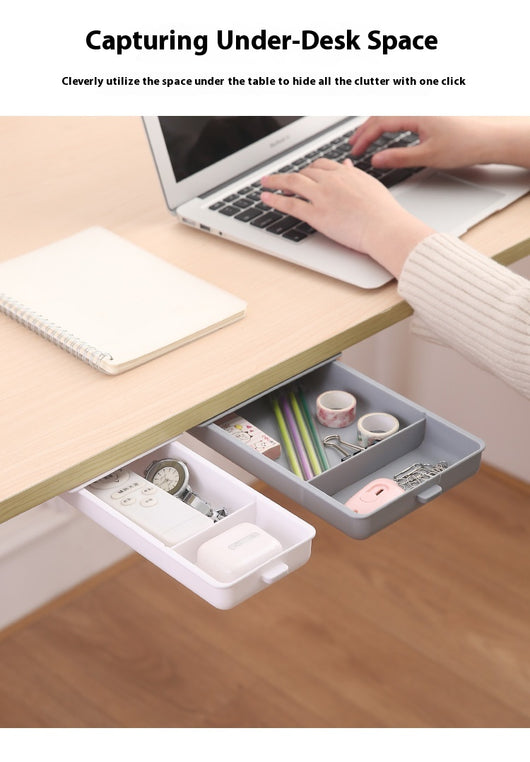 Cajón Organizador Adhesivo Oculto para Bajo Escritorio - Image 13