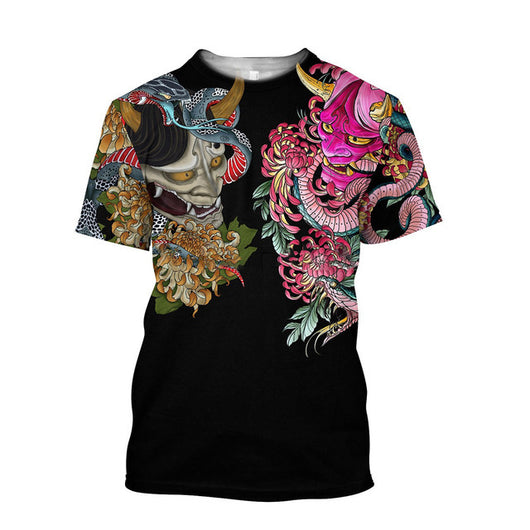 Camiseta Hombre Samurái 3D Cuello Redondo Diseño Impreso Suelta - Image 5