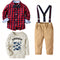 Conjunto de 5 Peças: Camisa Xadrez e Calça para Menino