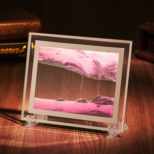 Adorno de Vidrio con Pintura de Paisaje Arenoso Fluido - Image 6