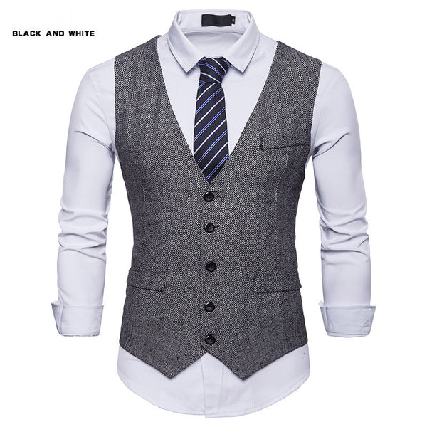 Chaleco de Traje Ejecutivo Clásico para Hombre - Lana Premium Estilo Europeo - Image 4