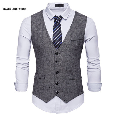 Chaleco de Traje Ejecutivo Clásico para Hombre - Lana Premium Estilo Europeo - Image 4